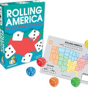 Gamewright Rolling America, The Star Spangled Dice Action Game Multi-colored